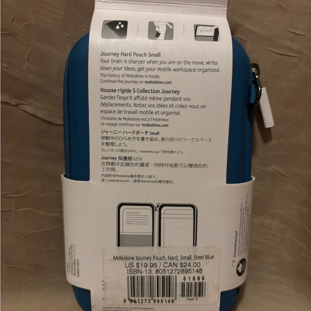 Moleskine brand “Journey Hard Pouch Small” in Teal New in Packaging